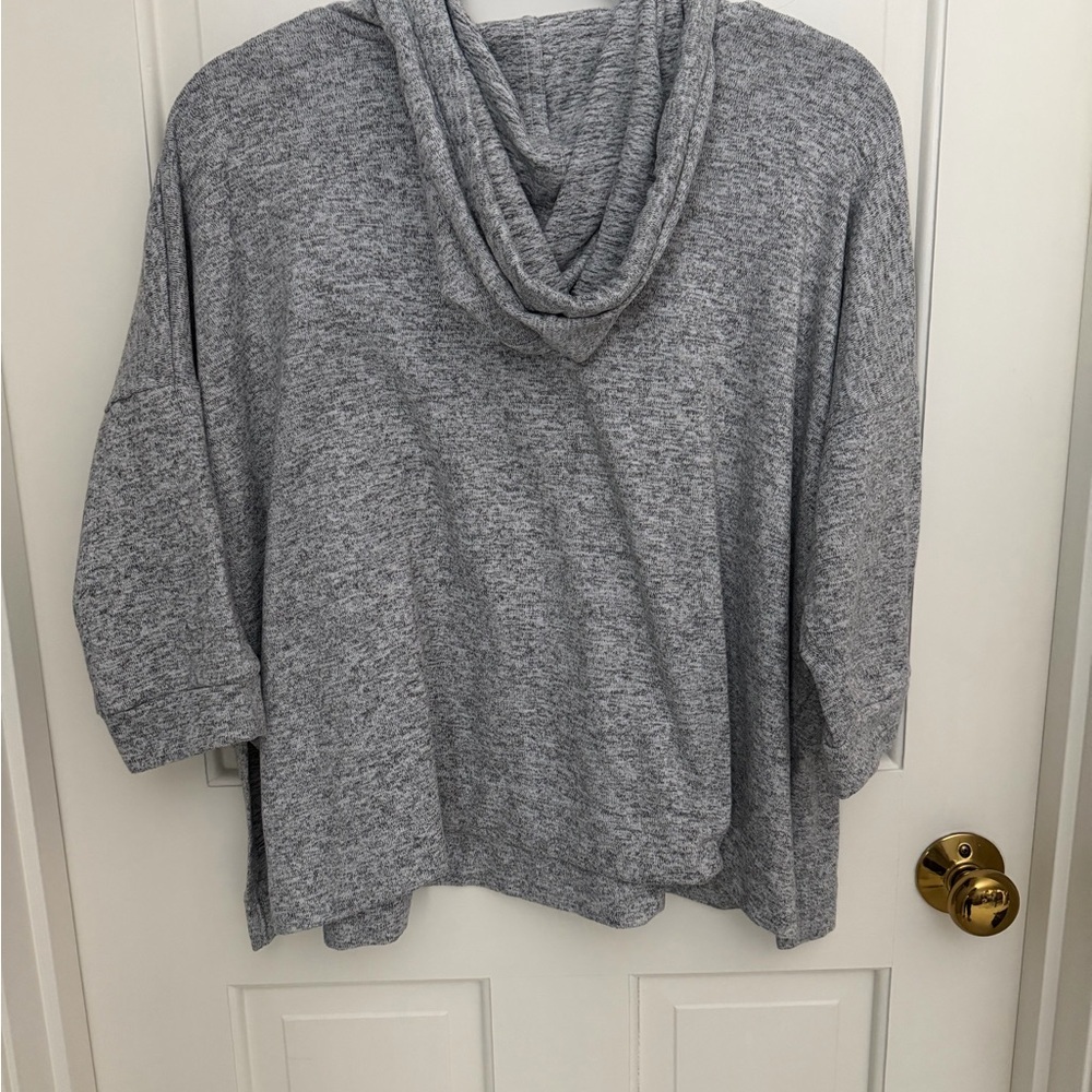 Donna Karan Heather Gray Hoodie - Picture 4 of 7
